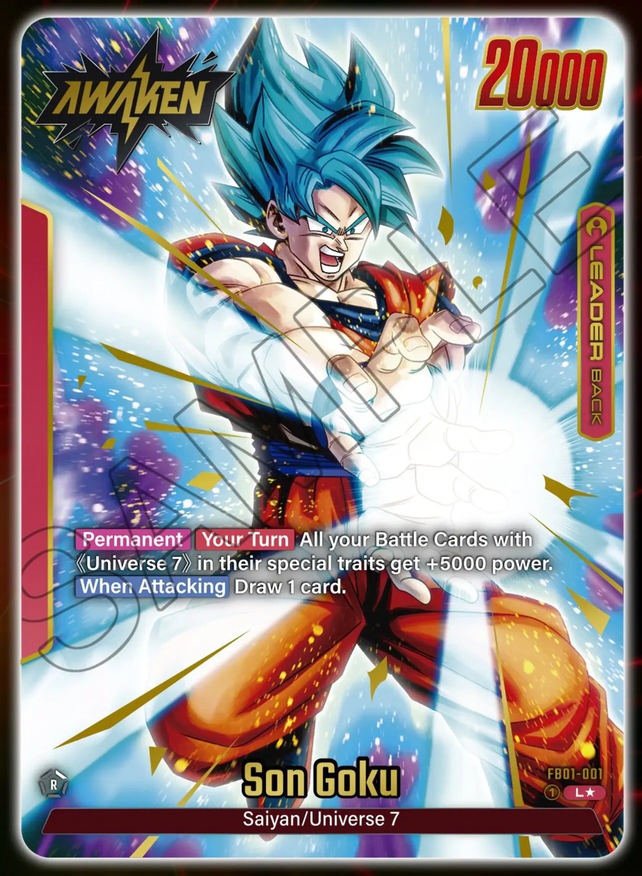 Dragon Ball Son Goku FB01-001 Fusion World V.2 - Alternate Art - Englisch